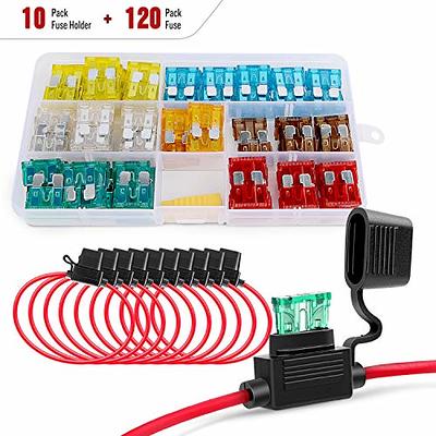 Set 7 Mini Fusibles 12v 10mm 5a 7.5a 10a 15a 20a 25a 30a