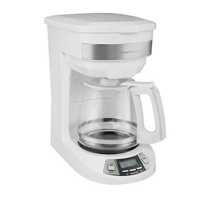 Hamilton Beach 12-Cup White Programmable Drip Coffee Maker, While - Yahoo  Shopping