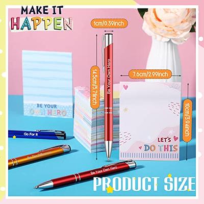 24 Pcs Funny Pens Notepads for Teacher Nurse Christian Theme Appreciation  Gifts Bulk Motivational Negative Inspirational Notepad Ballpoint Pens for