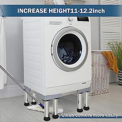 Kokorona Washing Machine Stand Mini Fridge Stand with 8 Strong Feet  (11-12.2in High), Adjustable Refrigerator Base Multi-Functional Washer  Dryer