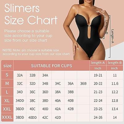 Women Shapewear Backless Body Bra Shaper Womens Plus Size Plunge Invishaper  Low