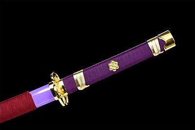 FengYu SWORD One Piece Roronoa Zoro's Katana Purple Yama Enma Cosplay  Replica Anime Swords High-Carbon Steel Handmade Katana Sword Real Japanese  Samurai Sword - Yahoo Shopping