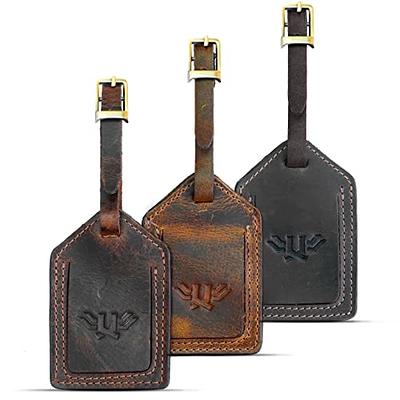 Genuine Leather Luggage Tags, Luggage Travel Tag Leather