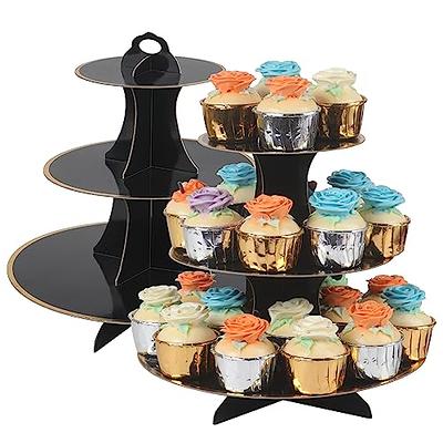 Black & Gold Cupcake Stand - Yahoo Shopping