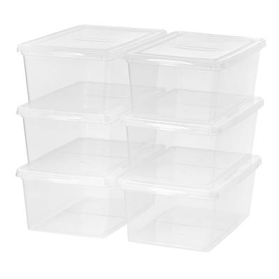 Sterilite 2.0 Gal. Plastic FlipTop Latching Storage Box Container in Clear  (24-Pack) 24 x 18058606 - The Home Depot