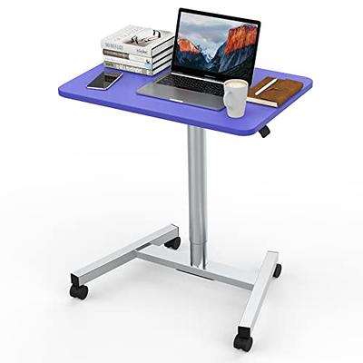  LOHISHILO Mobile Stand Up Desk Adjustable Laptop Desk