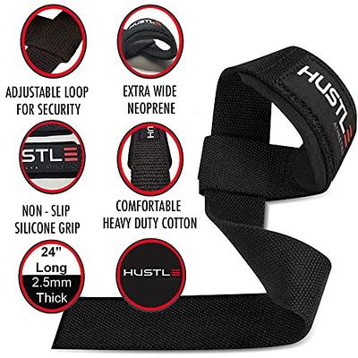 ProFitness Weight Lifting Straps - 10” Long Wrist Straps for Weightlifting  - Padded Neoprene Lifting Straps Gym with Non Slip Silicone Grip Men and