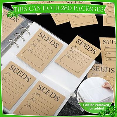 Garden Seed Storage Organizer Binder: 240 Seed Storage Pockets Organization  Binder & 80 Seed Envelopes - Seed Packet Organizer - Seed Keeper - Seed