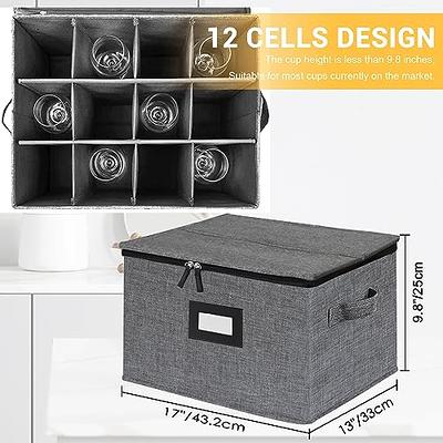 Cella S/3 Stackable Organizing Bins w/ Dividers, Lids & Handles 