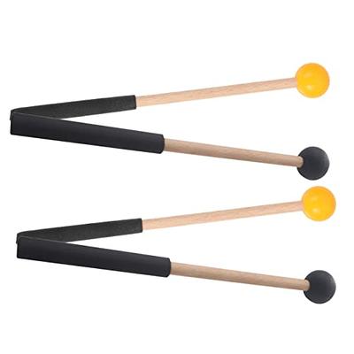 FAVOMOTO Bass Drum Sticks Drum Mallet 2 Pairs Drumstick Rubber Head Mallet  Percussion Instrument Accessories Kids