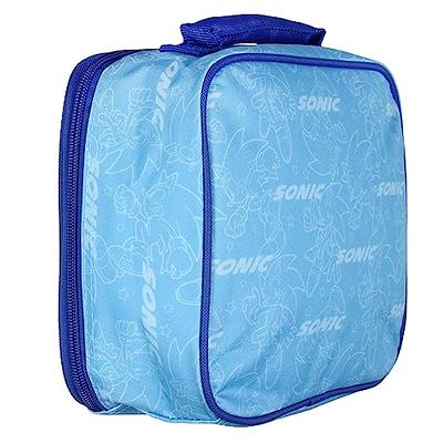 Sonic The Hedgehog Kids Lunch Box Raised Character Insulated Lunch Bag Tote  Blue