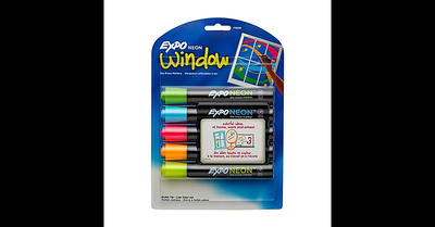Expo Dry-Erase Fluorescent Neon Markers - Set of 5 bullet-tip