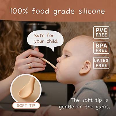 Baby Silicone Soft Spoons, Weaning Spoons Training Spoon Toddler