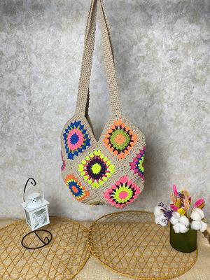 Granny Square Bag, Woman Purse, Crochet Gift For Birthday, Boho Bag, Hobo  Bohemian Women's Sun Flower Handmade - Yahoo Shopping