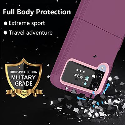 Samsung Galaxy Z Flip 4 Case, Heavy Duty Protective Case Pink