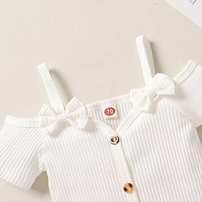  Newborn Infant Baby Girls Letter Romper Jumpsuit Leggings 3Pcs  Outfits Set Baby Girls' Clothing (White, 6 Months) : Clothing, Shoes &  Jewelry