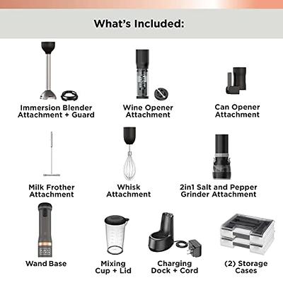 BLACK+DECKER Kitchen Wand Cordless Immersion Blender, 6 in 1 Multi Tool  Set, Hand Blender with Charging Dock, Grey (BCKM1016KS01) - Yahoo Shopping