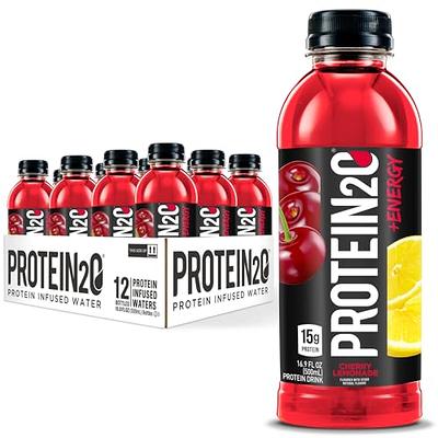 Protein2o 15g Whey Protein Infused Water, Wild Cherry, 16.9 oz Bottle (Pack  of 12) 