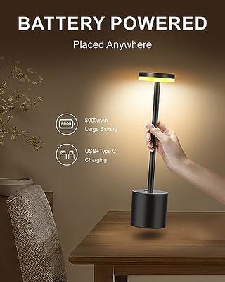 KDG Cordless Table Lamp, Portable LED Desk Lamp, 5000Mah Battery