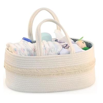 YiLiiod Baby Diaper Caddy Organizer Large Cotton Rope Nursery