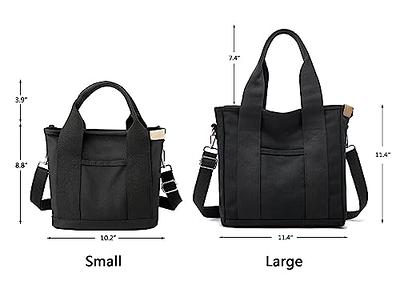  Juoxeepy Canvas Tote Bag with Multi Pockets for Women