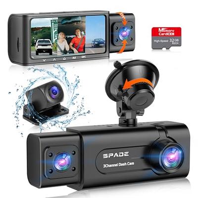 Dash Cam Front and Rear, 1080P Full HD Dash Camera for Cars with 32GB SD  Card, 2.45'' IPS Screen, 170°Wide Angle, Night Vision, Parking Monitor,  Loop