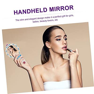 KABAKE Handheld Mirror, Hand Held Mirror with Handle, Small Travel