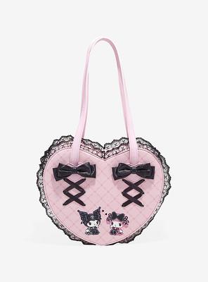 Pink Lolita Heart Crossbody Bag