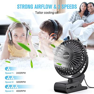 JISULIFE Desk Fan, Small Portable Battery Operated Desktop Fan with 4  Speeds, Max 15 Hrs, Strong Airflow, Ultra Quiet, 4000mAh USB Rechargeable  Electric Table Fan for Office/Room/Travel-Green - Yahoo Shopping