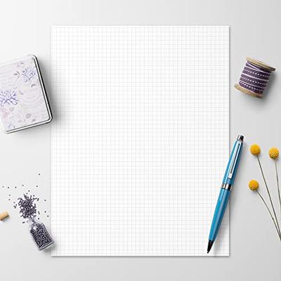 Graph Paper Pad, 17 x 11, 25 Sheets, Blue Line Border, Blueprint Paper,  Double Sided, White, 4x4 Blue Quad Rule, Easy Tear Sheets, Grid Paper,  Graph Paper by Better Office Products 