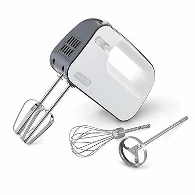 Rise By Dash Compact Hand Mixer Electric for Whipping + Mixing with Cord  Storage, 5 Speed - Black