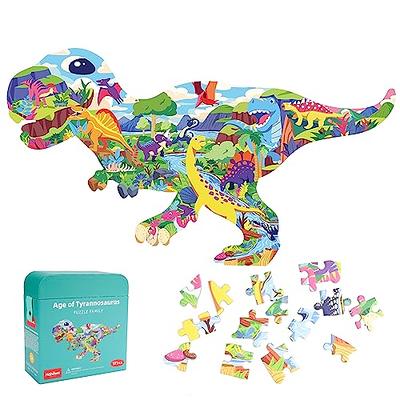 100 Piece Jigsaw Puzzles for Kids Ages 4-8 The Age of Dinosaur, Puzzles for  Toddler Children Learning Educational Puzzles Toys for Boys and Girls