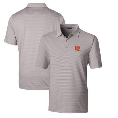 Denver Broncos Cutter & Buck Throwback Logo Forge Tonal Stripe Stretch Polo  - Orange