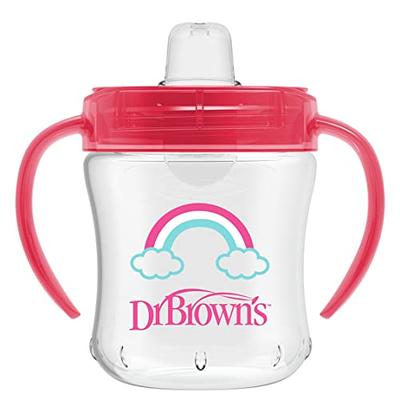 Dr. Brown's Milestones Insulated Sippy Cup with Straw and Handles, Pink,  10oz, 2 Pack, 12m+