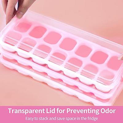 Mini Ice Cube Trays With Lids, Small Ice Cube Molds For Freezer