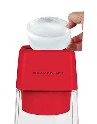 Nostalgia Snow Cone Shaved Ice Machine - Retro Table-Top Slushie Machine -  Includes 1 Reusable Plastic Cup and Ice Molds, White, Green