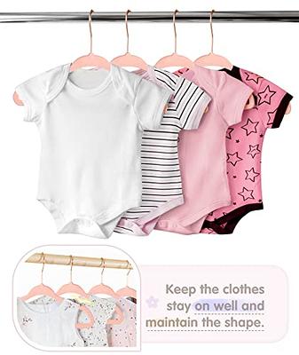 Kids Velvet Hangers Baby Hangers for Closet, DUDUCOFU 50 Pack 11.8 Inch  Pink Velvet Hangers Baby Clothes Hangers Non Slip Kids Felt Hangers with  360