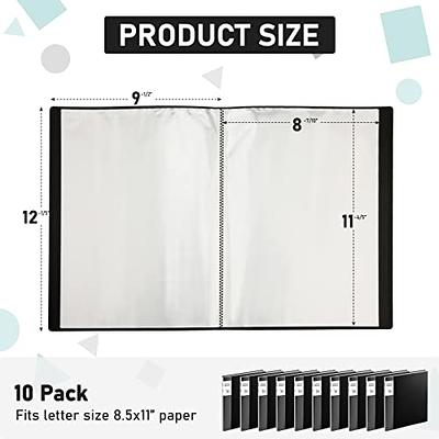 30/60/80-Pocket Document Organizer Binder (Holds Up to 600 Sheets of A4  Paper) Presentation Book for Artwork Binder with Plastic Sleeves Folder  with Clear Sheet Protectors Art Portfolio Folder 3 PCS : Buy