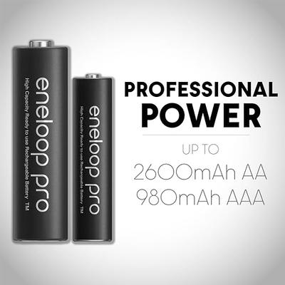 Panasonic eneloop Advanced Individual Battery 3-Hour Quick Charger with 4 AA  eneloop Rechargeable Batteries Included PKKJ55MCA4BA - The Home Depot