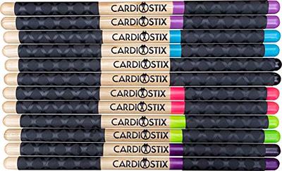 GRIP STIX 15 Long BLUE with Black Non-Slip Grip Drumsticks - Ideal for All  Drumming; Cardio, Fitness, Aerobic & Workout Exercises