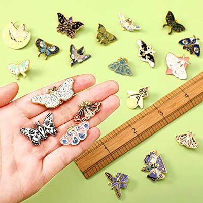 MTLEE 20 Pieces Butterfly Pins Set Moth Pins Cute Christmas