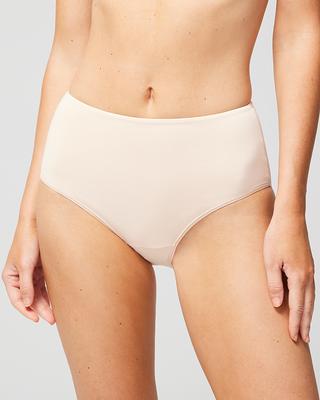 Soma Cotton Modal High-Leg Brief Underwear, White/Ivory