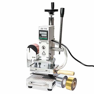 Pneumatic Hot Foil Stamping Machine 110V 500W Leather PVC Press Digital Hot  Foil Stamping Machine for PVC PU Card Leather Wood Embossing