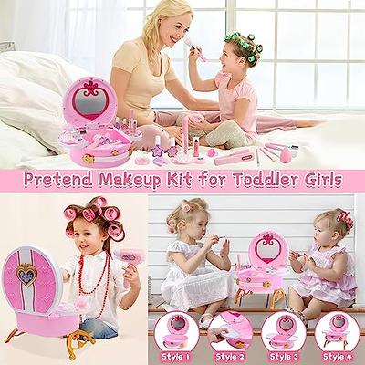 Toys for Girls,Kids Makeup Kit for Girl,Toddler Vanity Makeup Set with  Lights,Sound,Kids