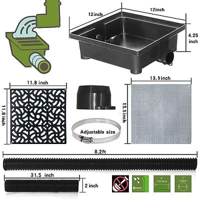 12 Inch No Dig Low Profile Catch Basin Downspout Extension Kit