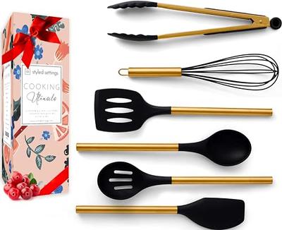 Black and Gold Kitchen Utensils Set