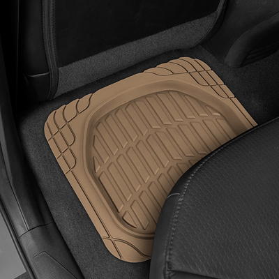 Caterpillar Cat Large Front Heavy-Duty Rubber Floor Mats & Cargo Trunk Liner for Car SUV Van Sedan, Black - Trim to Fit, All Weather Deep Dish