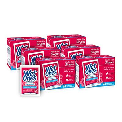 Wet Ones Antibacterial Hand Wipes, Tropical Splash Wipes  Antibacterial  Wipes, Hand Sanitizer Wipes, Wet Ones Wipes, 40 ct. Canister (6 pack) -  Yahoo Shopping