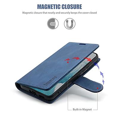 Samsung Galaxy S22 Plus 5G Wallet Case, Soft Leather Wallet Case Flip  Folding Shockproof Cover with Credit Card Slots Stand Magnetic Protective