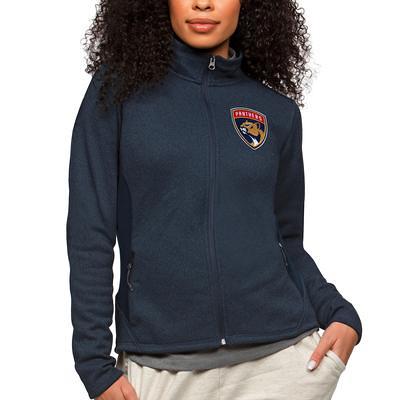 Antigua Chicago Bears Course Black Heather Quarter-Zip Long Sleeve